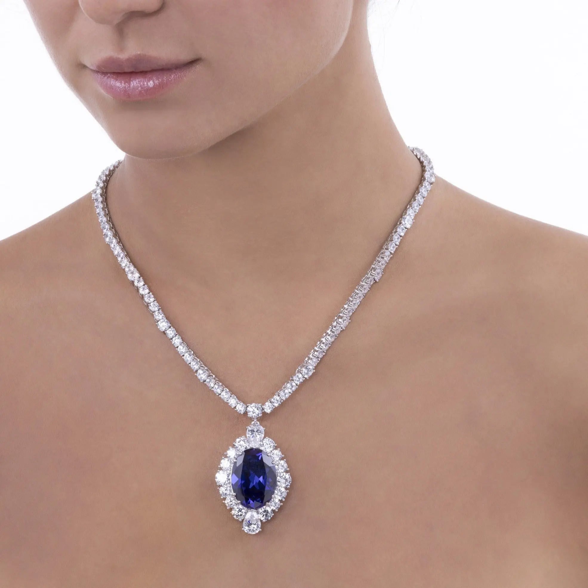 Titanic-ish Blue Sapphire Statement Necklace
