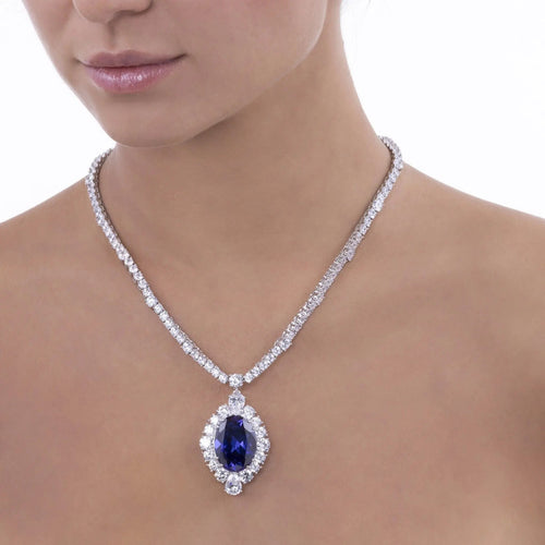 Titanic-ish Blue Sapphire Statement Necklace