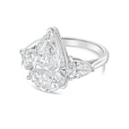 Lab-Grown Three Pear Diamond Ring