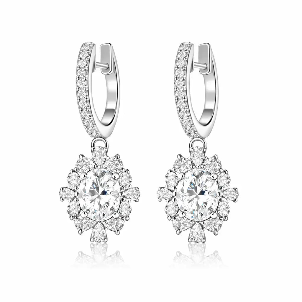 Tu Tu Tango Earrings in White Diamond