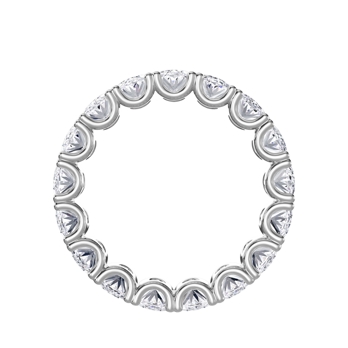 Lab Grown Oval U-Prong Eternity Band
