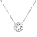 Lab-Grown Round Diamond Bezel Pendant