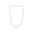 41ct Natural Diamond Tennis Necklace, 18k White Gold