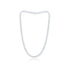 41ct Natural Diamond Tennis Necklace, 18k White Gold