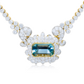 Aquamarine Diamond Necklace