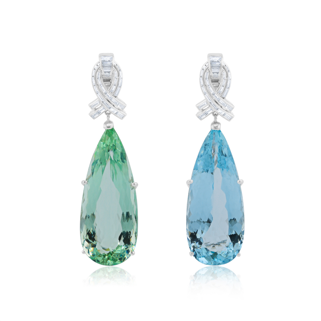 Vintage Aquamarine Drop Earrings