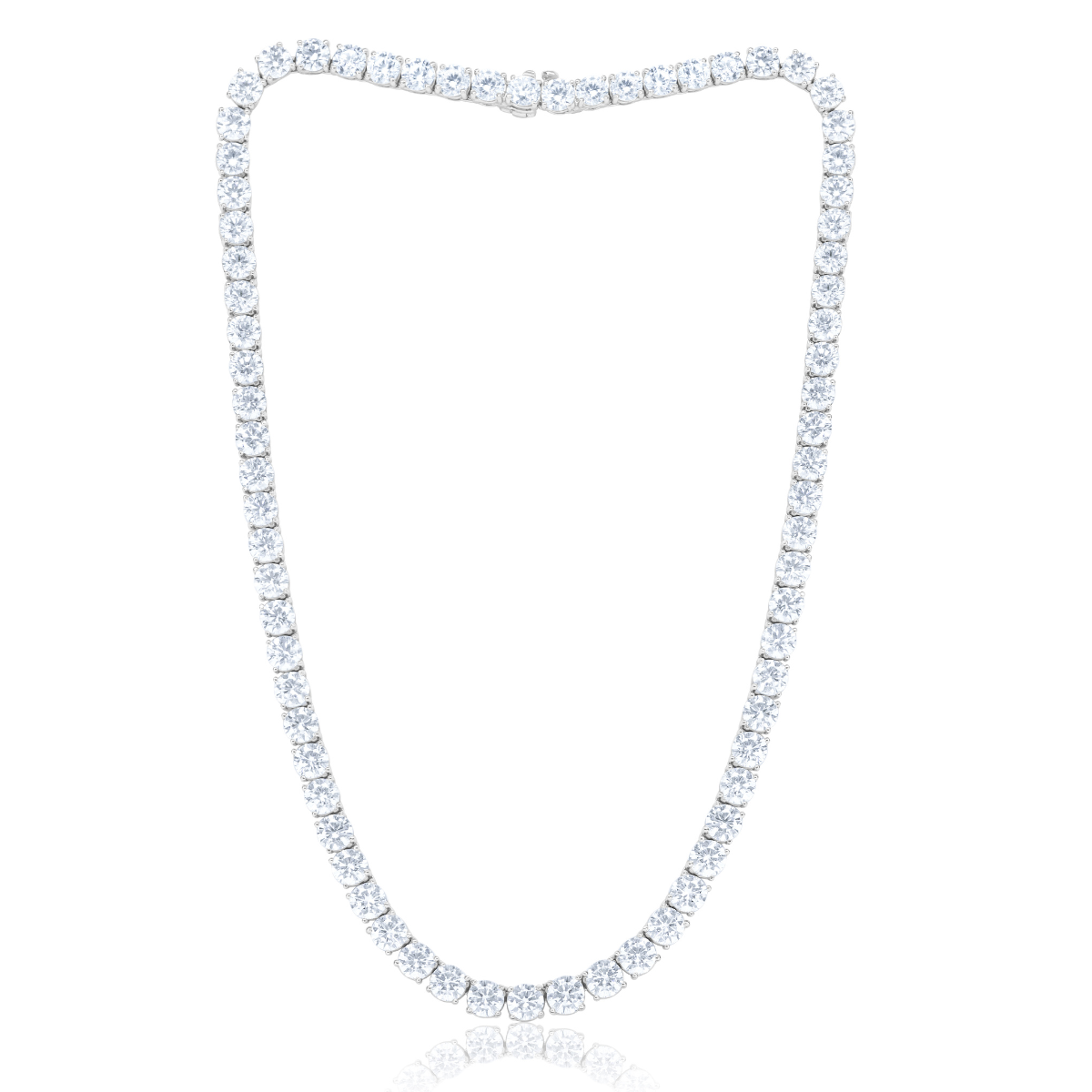 51.82ct Round Diamonds Tennis Necklace