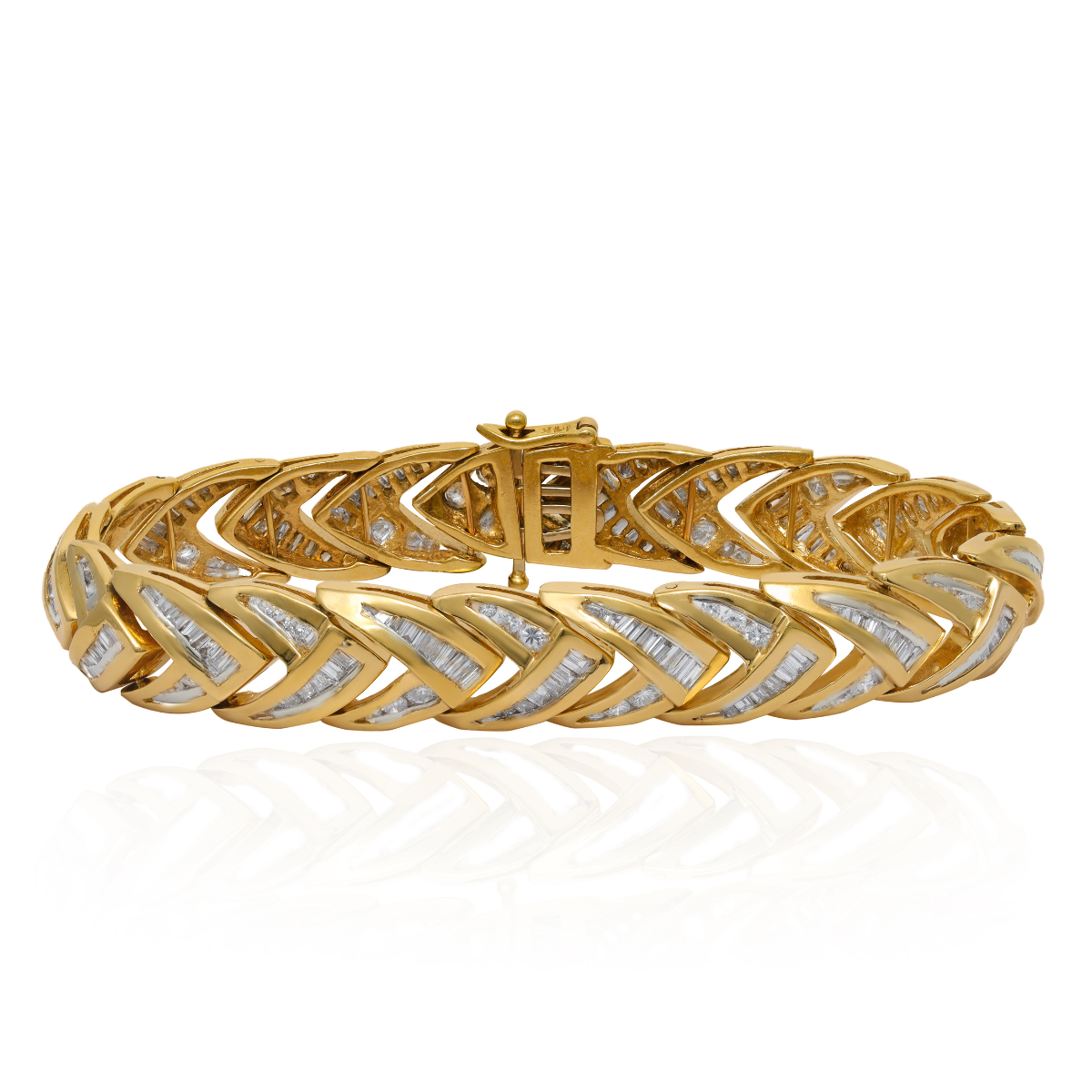 Baguette Diamond Link Bracelet