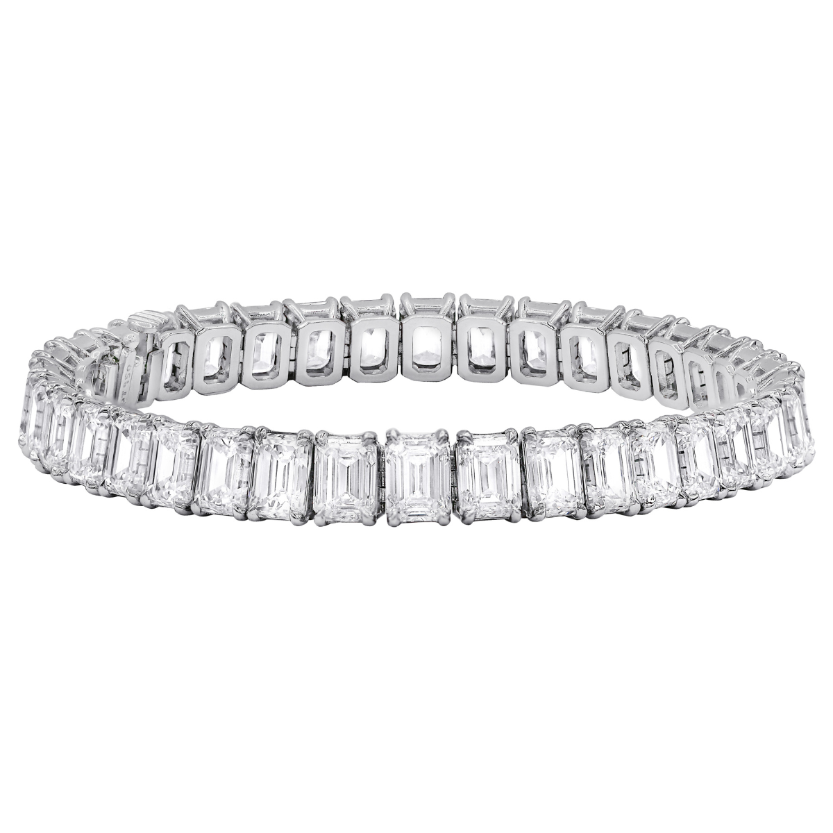 Emerald Cut Diamond Tennis Bracelet