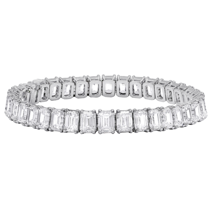 Emerald Cut Diamond Tennis Bracelet