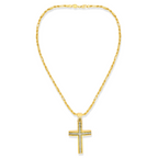 Yellow Diamond Cross Pendant