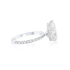 Pear Shaped Diamond Ring With Hidden Halo