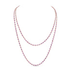 Oval Pink Sapphire Necklace