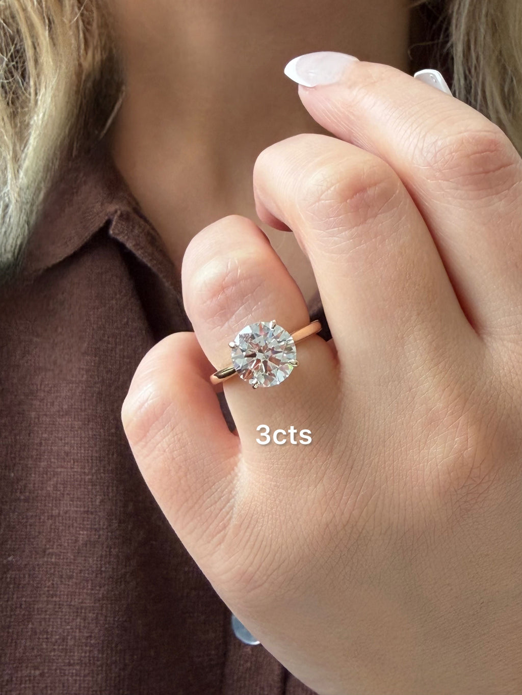 Lab-Grown Round Solitaire Engagement Ring