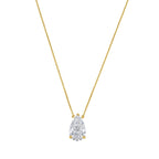 Lab-Grown Pear Diamond Solitaire Pendant
