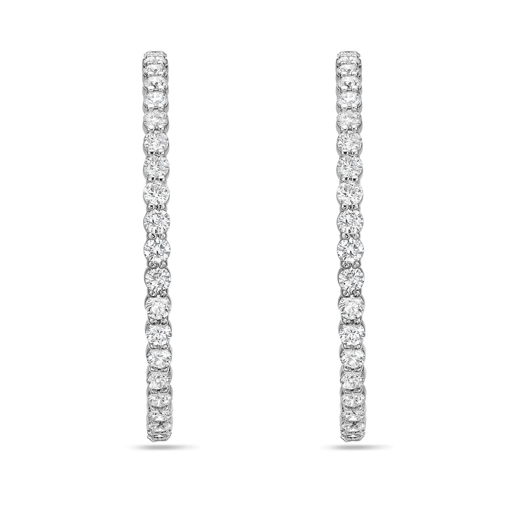 19cts Inside-Out Diamond Hoops