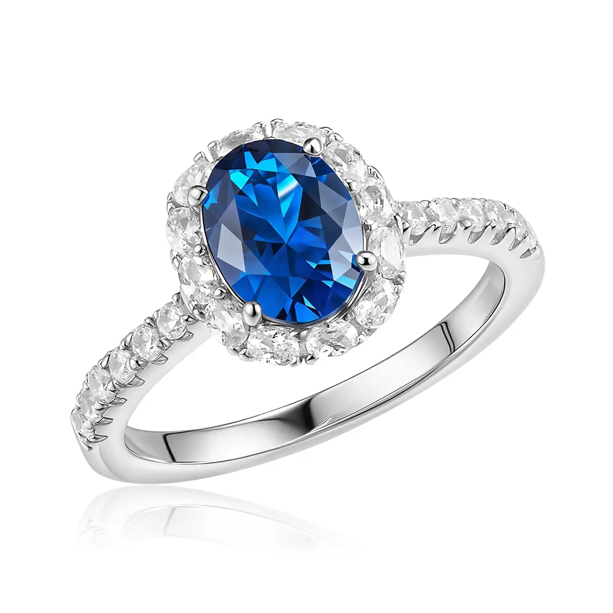 Verona Sapphire Halo Ring