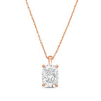 Lab Grown Cushion Diamond North South Pendant