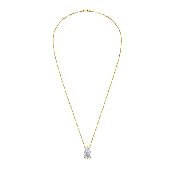 Lab-Grown Pear Diamond Solitaire Pendant
