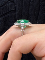 18kt White Gold Cushion Double Halo Diamond Ring