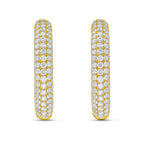 Lab Grown Diamond Five Row Pave Hoop Earrings