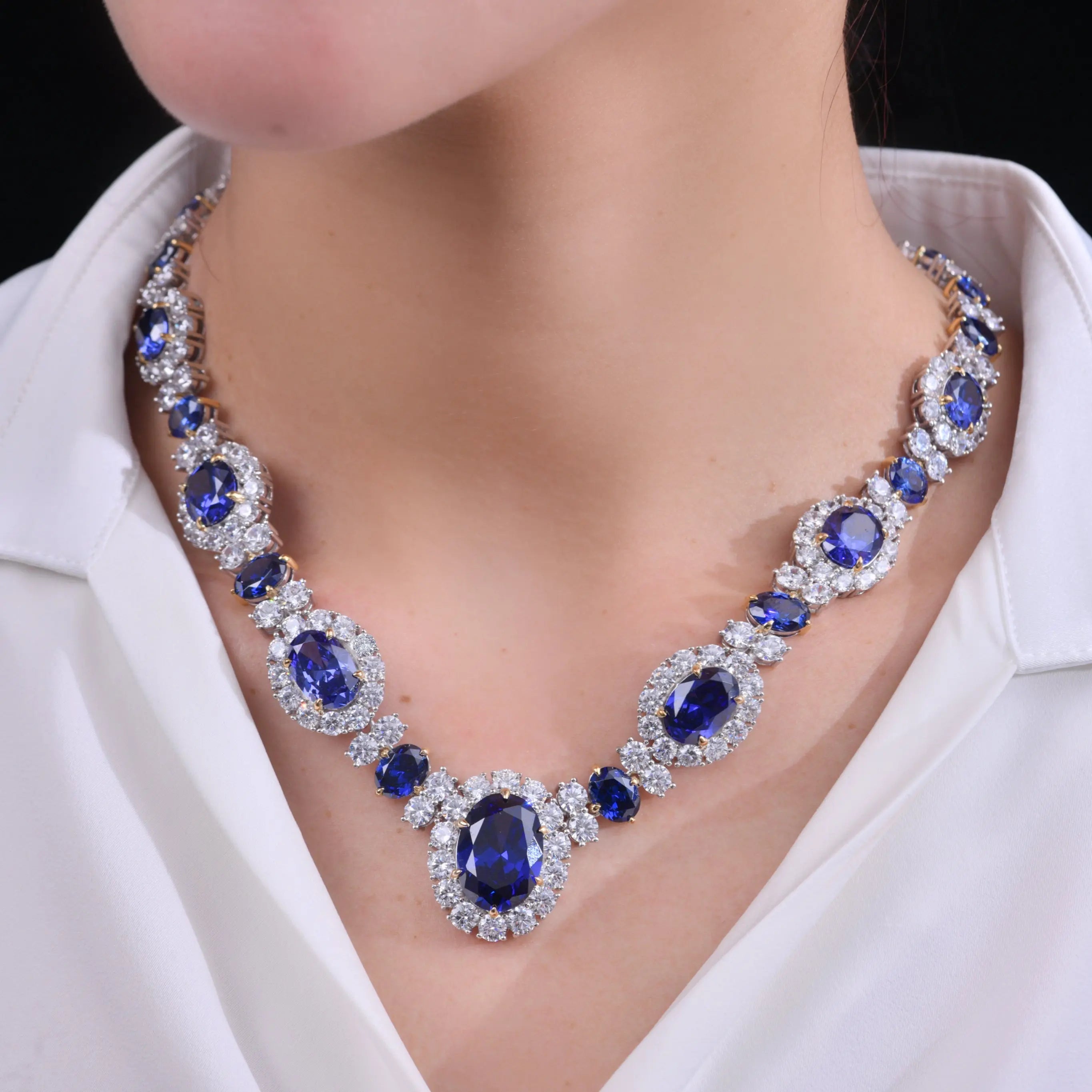 Worth Avenue Necklace in Blue Sapphire