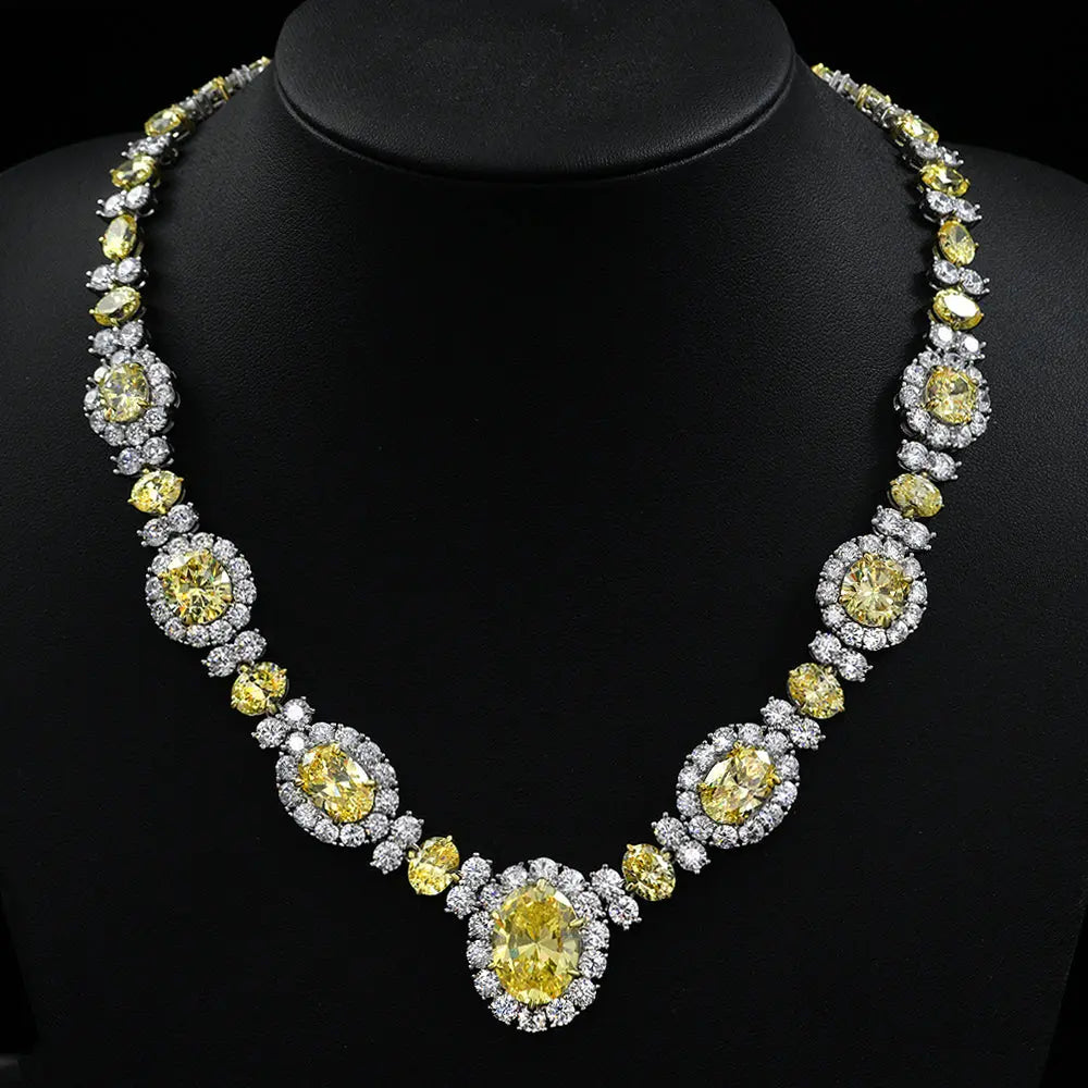 Worth Avenue Necklace in Canary Yellow Crystalline