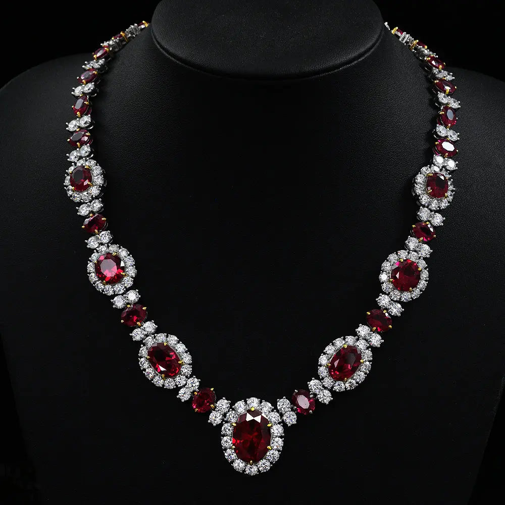 Worth Avenue Necklace in Red Ruby