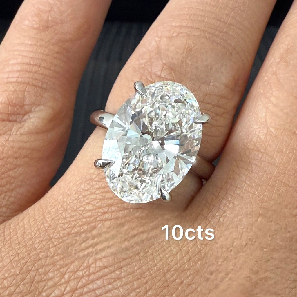 Lab-Grown Oval Diamond Solitaire Engagement Ring