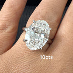Lab-Grown Oval Diamond Solitaire Engagement Ring