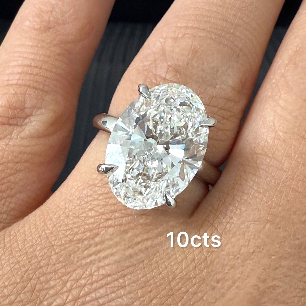 Lab-Grown Oval Diamond Solitaire Engagement Ring