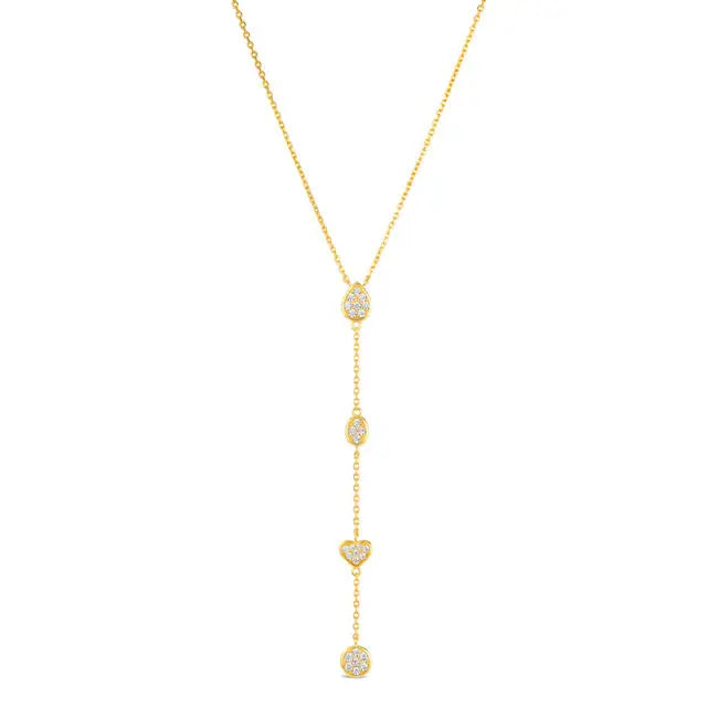Y Not Lariat Necklace in Gold