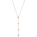 Y Not Lariat Necklace in Rose Gold