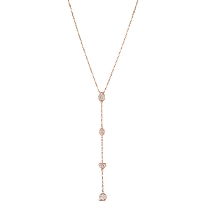 Y Not Lariat Necklace in Rose Gold