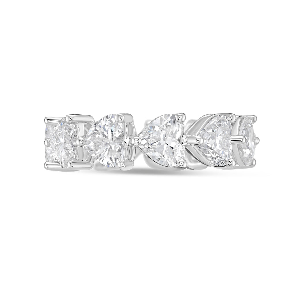 Lab-Grown Heart Diamond Eternity Band