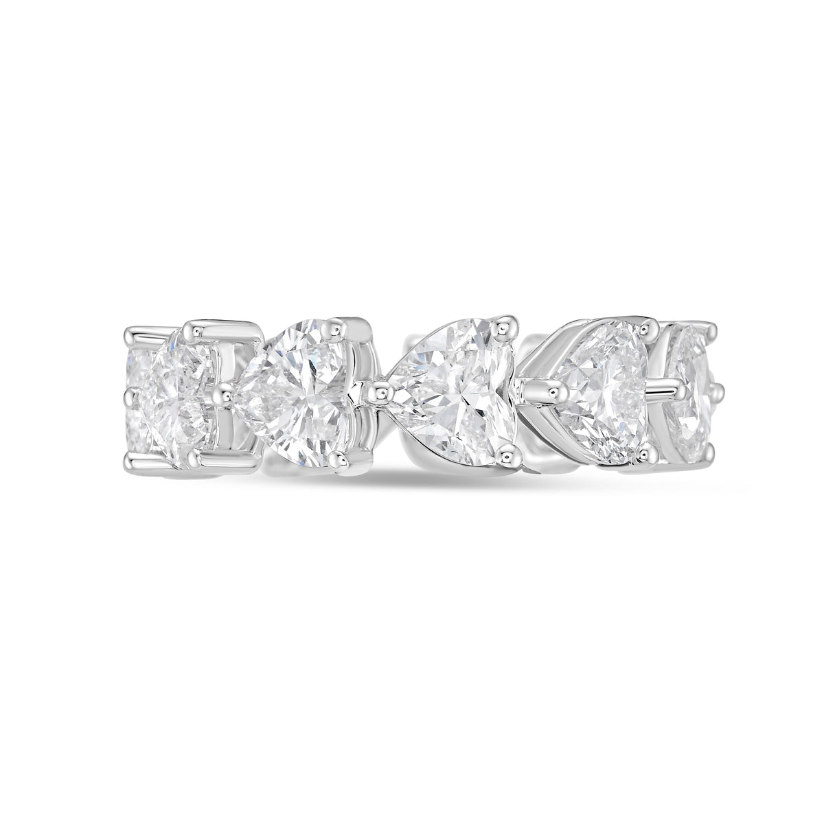 Lab-Grown Heart Diamond Eternity Band