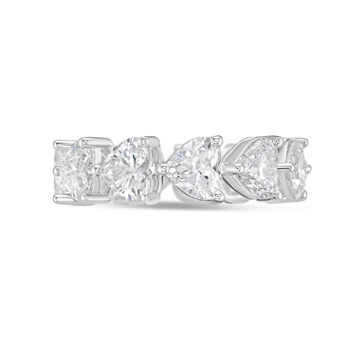 Lab-Grown Heart Diamond Eternity Band