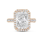 Radiant Cut Diamond Halo Engagement Ring