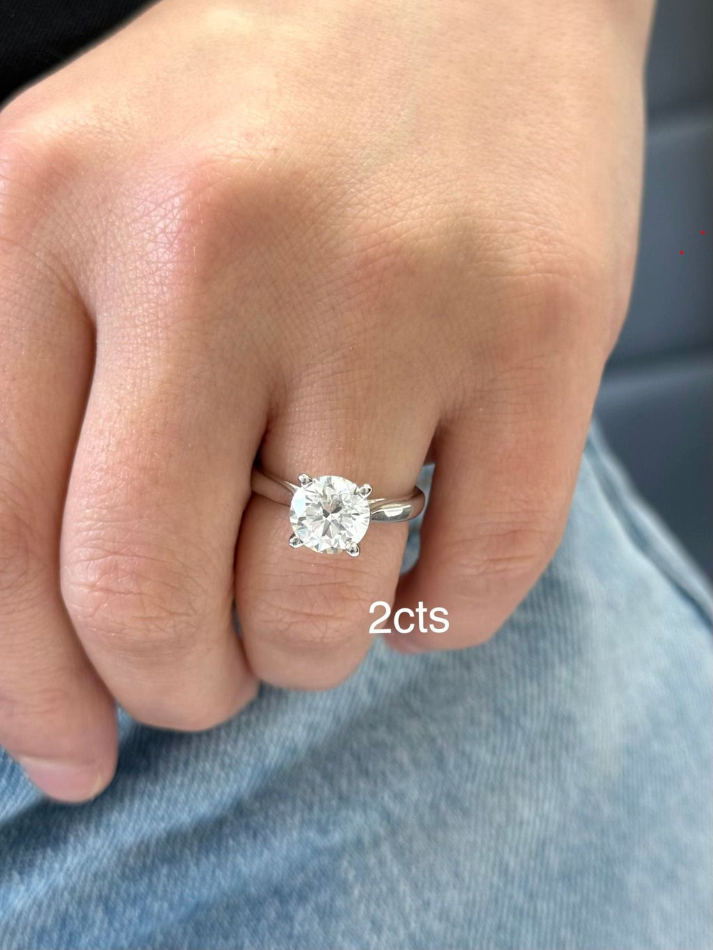 Lab-Grown Round Solitaire Engagement Ring