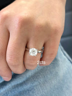 Lab-Grown Round Solitaire Engagement Ring
