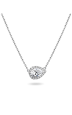 Roman And Jules Pave Diamond Halo Semi Mount Necklace MN807-3