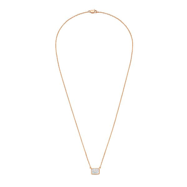 Lab-Grown Radiant Cut Diamond Bezel Pendant