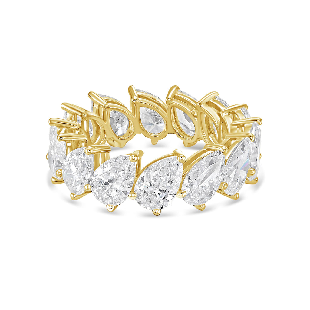 Lab Grown Slanted Pear Eternity Band