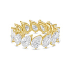 Lab Grown Slanted Pear Eternity Band