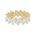 Lab Grown Slanted Pear Eternity Band