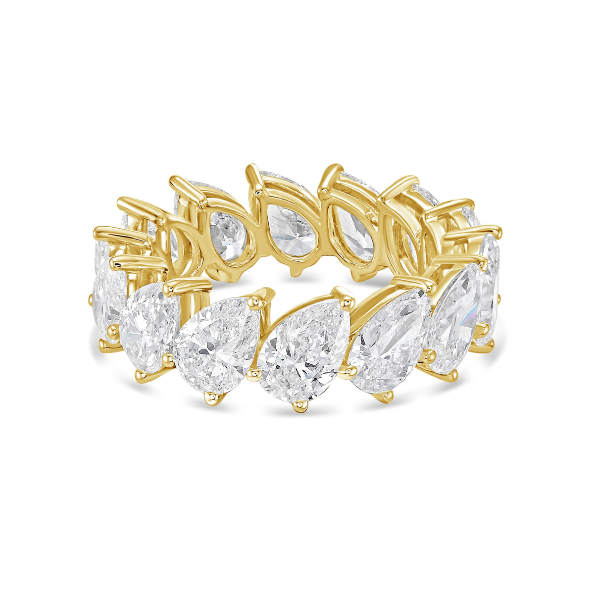 Lab Grown Slanted Pear Eternity Band