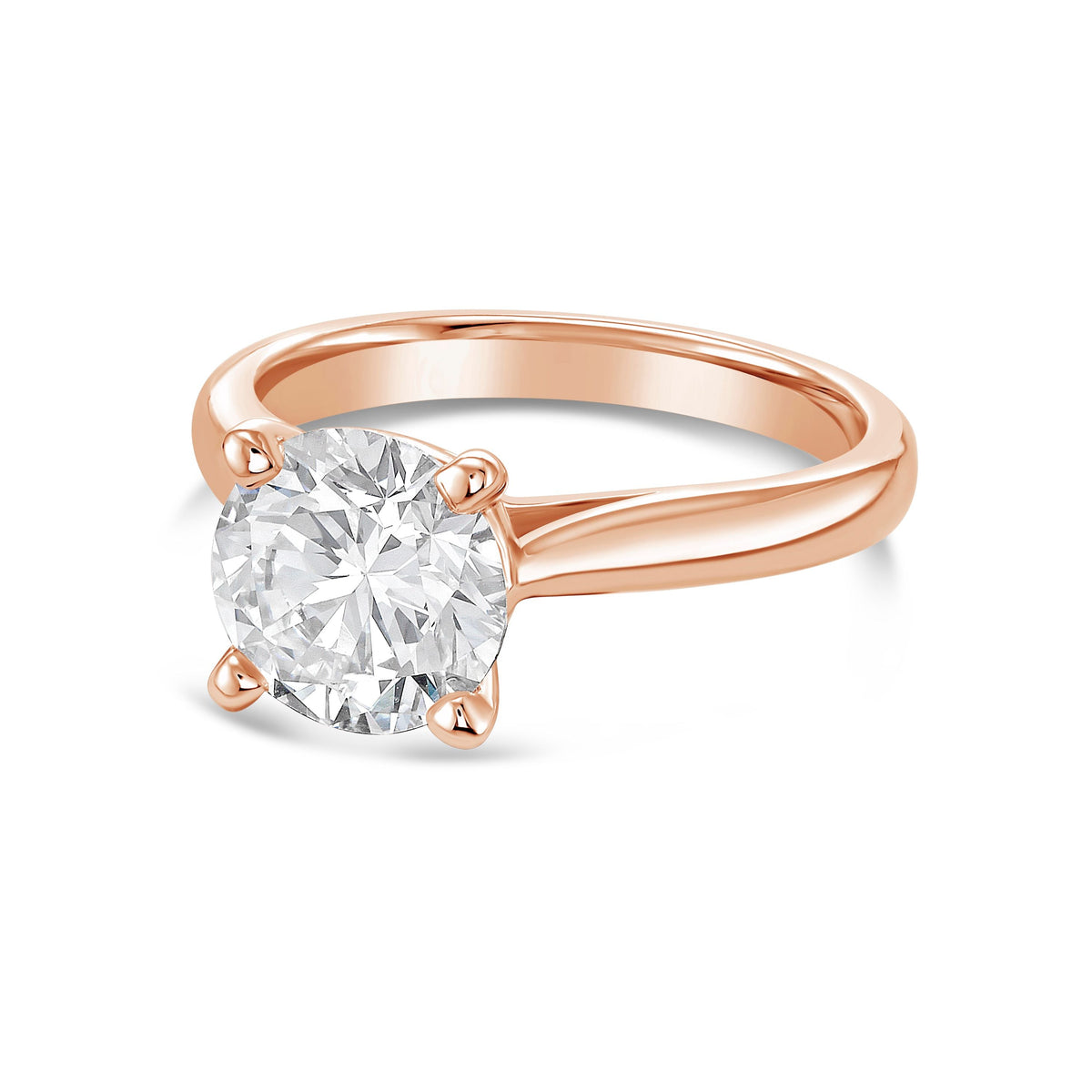 Lab-Grown Round Solitaire Engagement Ring