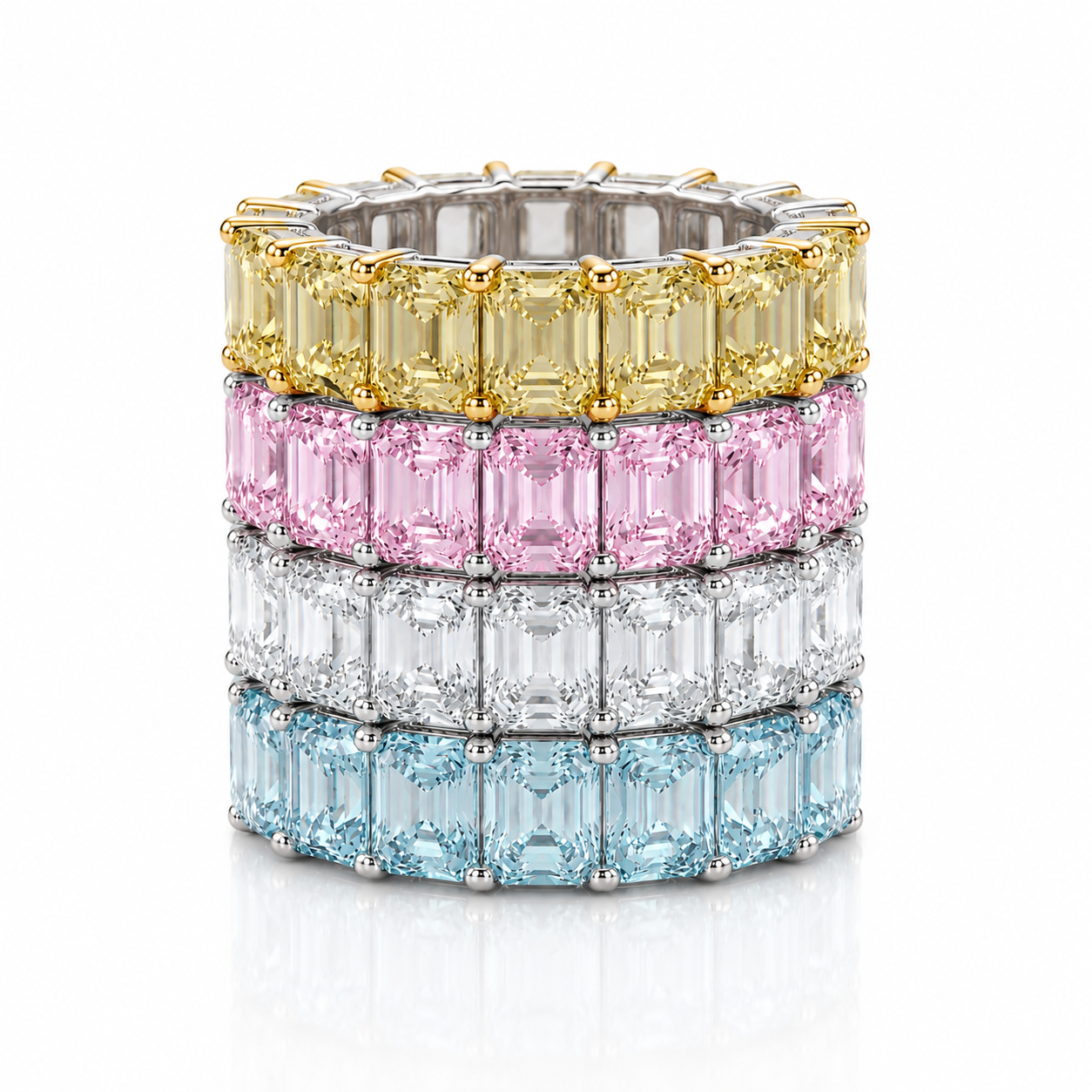 Multicolor 5 Carat Eternity Ring by Thalia