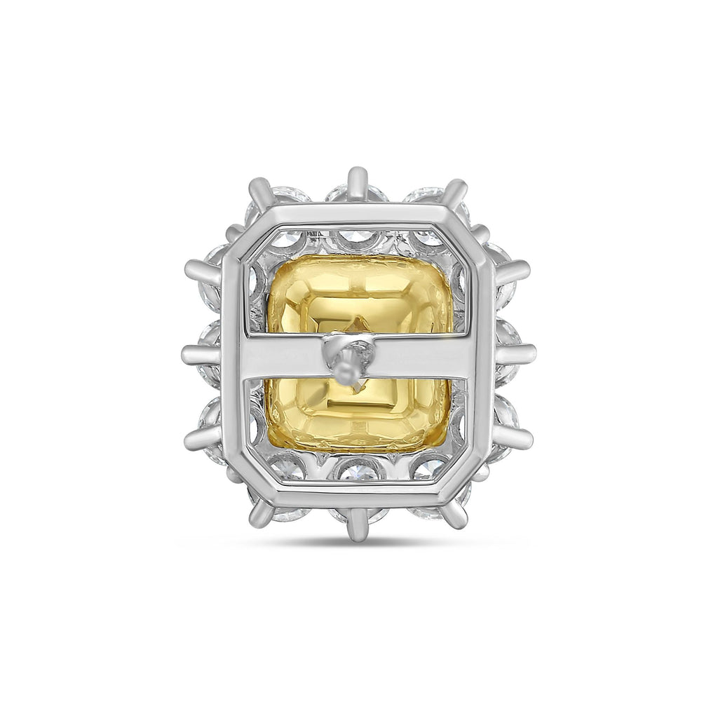 6.79ct Fancy Yellow Diamond Stud Earrings