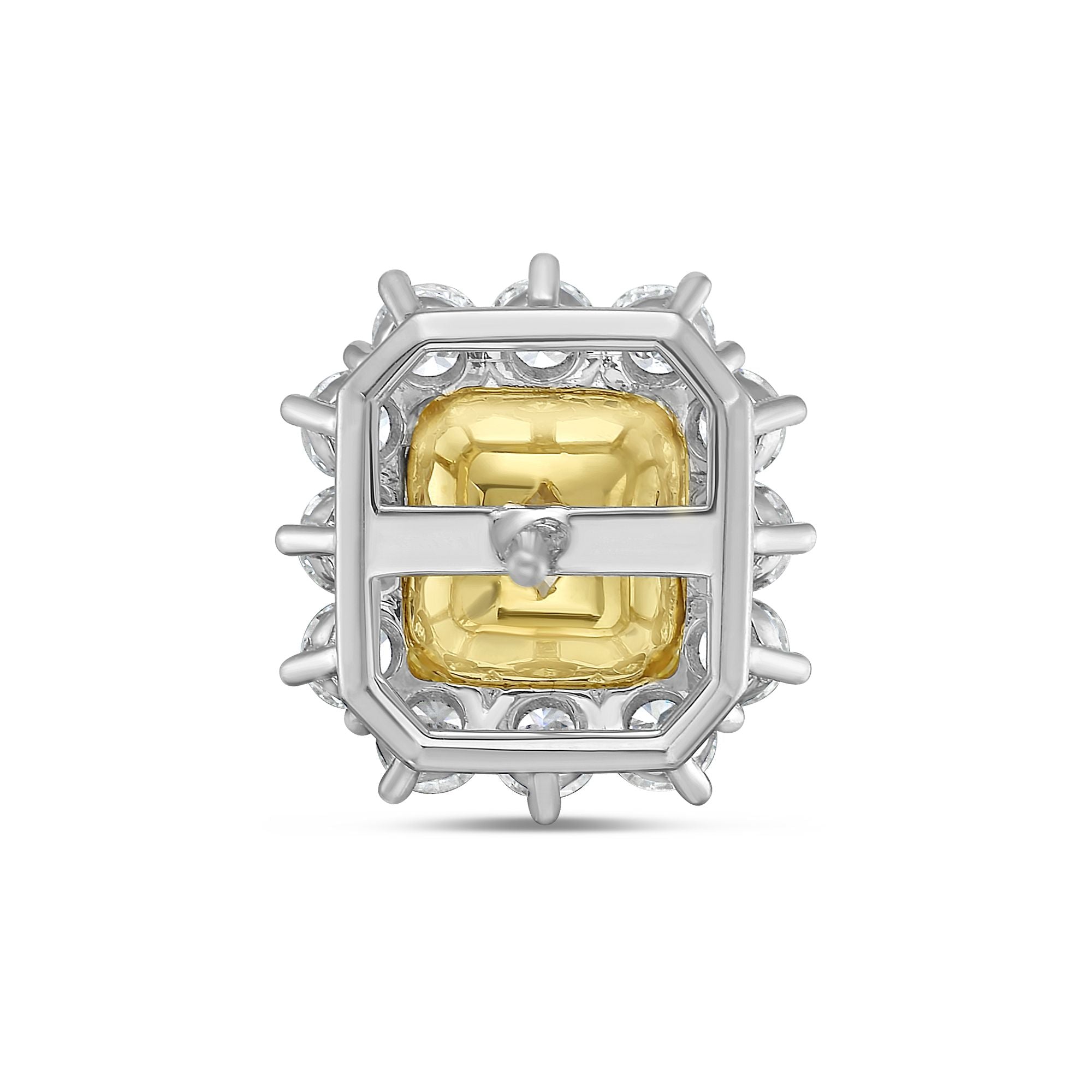 6.79ct Fancy Yellow Diamond Stud Earrings